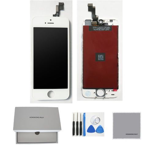 Full LCD Touch Screen Digitizer Assembly Replacement for Iphone 5s (White)