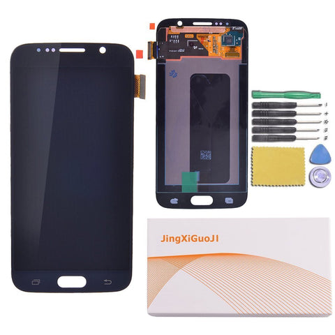 JingXiGuoJi® Replacement Digitizer and Touch Screen LCD Assembly for Samsung Galaxy S6 (blue)