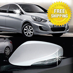 Chrome-Side-Mirror-Cover-LED-Molding-FIT-HYUNDAI-2011-2015-ACCENT